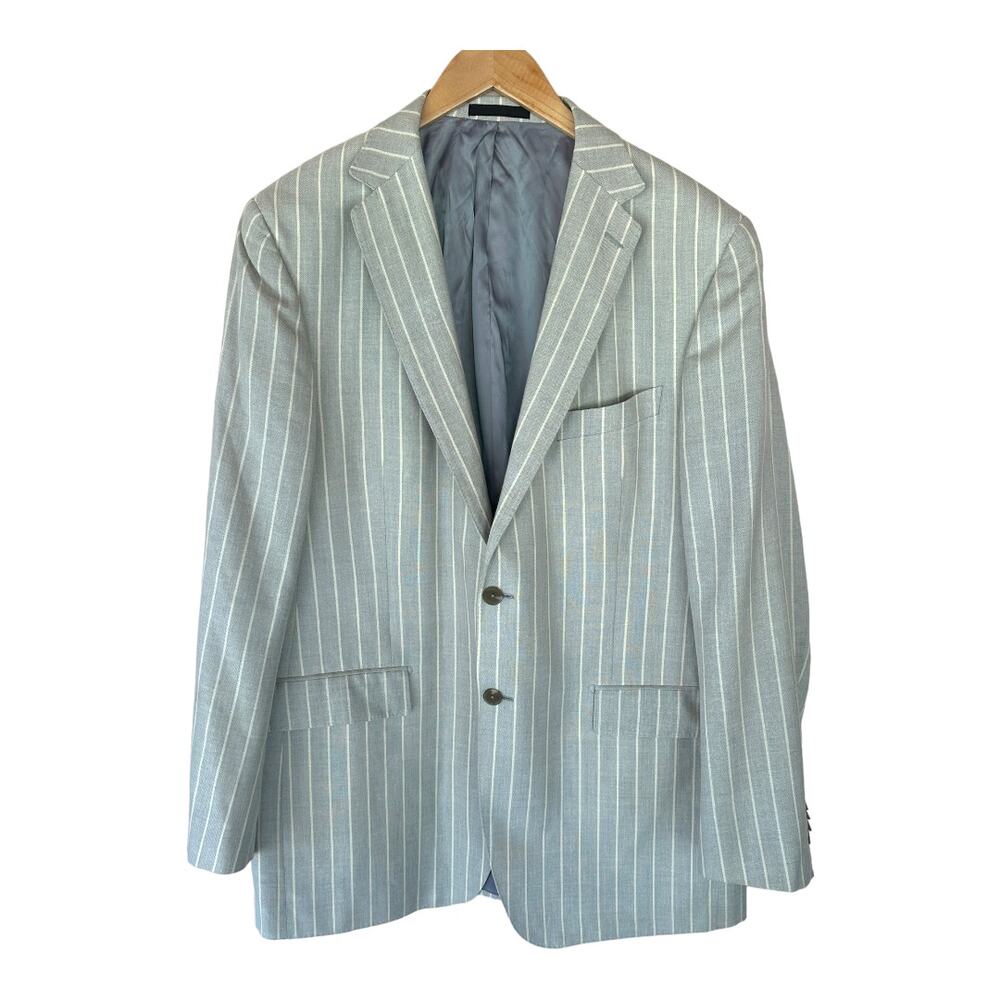 Gray Striped Men's Blazer